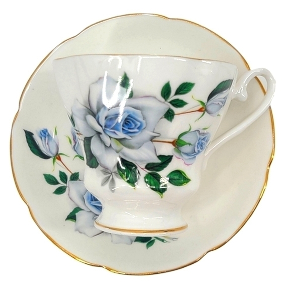 Royal Grafton | Blue Danity Roses Fibe China Cup And Saucer - Picture 8 of 8